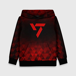 Толстовка-худи детская Seventeen red poly, цвет: 3D-черный