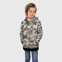 Толстовка-худи детская Светлый камуфляж, цвет: 3D-черный — фото 2