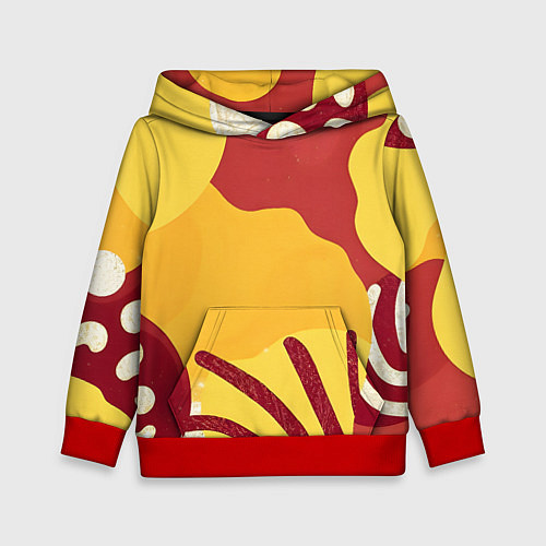 Детская толстовка Жаркий африканский паттерн / 3D-Красный – фото 1