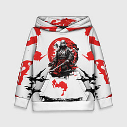 Толстовка-худи детская Кодекс самурая ниндзя, цвет: 3D-белый