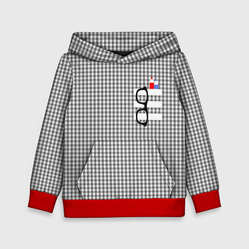 Детская толстовка Черные очки висят на кармане / 3D-Красный – фото 1