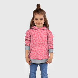 Толстовка-худи детская Красные коралловые пузыри, цвет: 3D-меланж — фото 2