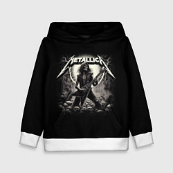 Толстовка-худи детская Metallica - guitar solo, цвет: 3D-белый