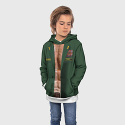 Толстовка-худи детская Форма вооруженных сил РФ с прессом, цвет: 3D-белый — фото 2