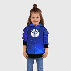 Толстовка-худи детская Daewoo blue poly, цвет: 3D-черный — фото 2
