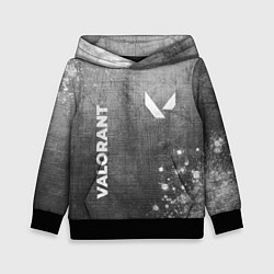 Толстовка-худи детская Valorant - grey gradient вертикально, цвет: 3D-черный