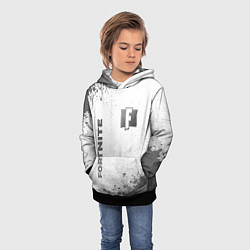 Толстовка-худи детская Fortnite - white gradient вертикально, цвет: 3D-черный — фото 2
