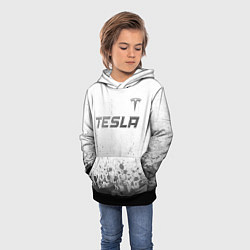 Толстовка-худи детская Tesla - white gradient посередине, цвет: 3D-черный — фото 2