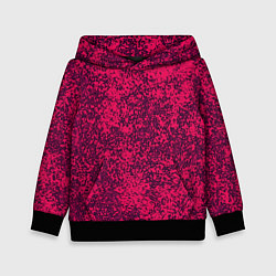 Толстовка-худи детская Насыщенный розовый текстура, цвет: 3D-черный