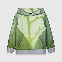 Толстовка-худи детская Макро съемка листа, цвет: 3D-меланж