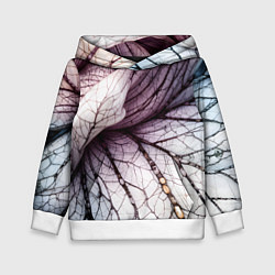 Толстовка-худи детская Раскрытый цветок, цвет: 3D-белый