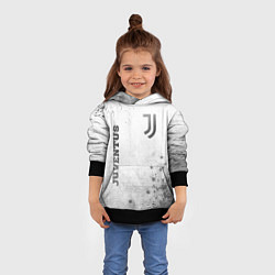 Толстовка-худи детская Juventus - white gradient вертикально, цвет: 3D-черный — фото 2