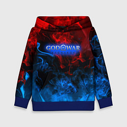 Толстовка-худи детская God of War битва огня, цвет: 3D-синий