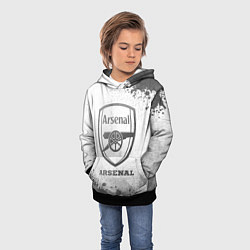 Толстовка-худи детская Arsenal - white gradient, цвет: 3D-черный — фото 2