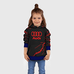 Толстовка-худи детская Audi storm, цвет: 3D-синий — фото 2