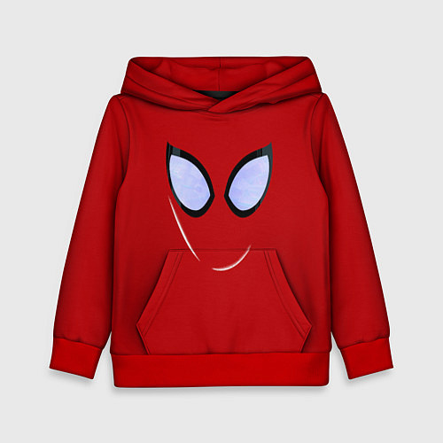 Детская толстовка Человек паук глаза питера / 3D-Красный – фото 1