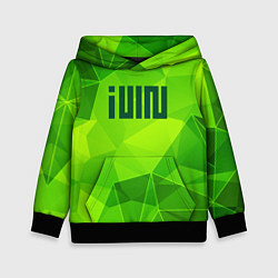 Толстовка-худи детская Gidle green poly, цвет: 3D-черный