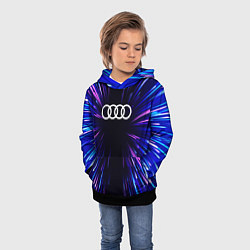 Толстовка-худи детская Audi neon energy, цвет: 3D-черный — фото 2