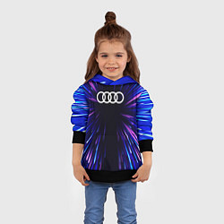 Толстовка-худи детская Audi neon energy, цвет: 3D-черный — фото 2