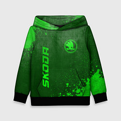 Детская толстовка Skoda - green gradient вертикально