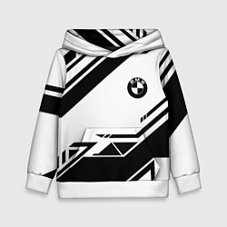 Толстовка-худи детская BMW geometry black, цвет: 3D-белый