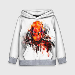 Толстовка-худи детская Дэдпул краски, цвет: 3D-меланж