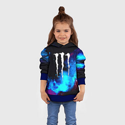 Толстовка-худи детская Monster energy космос, цвет: 3D-синий — фото 2