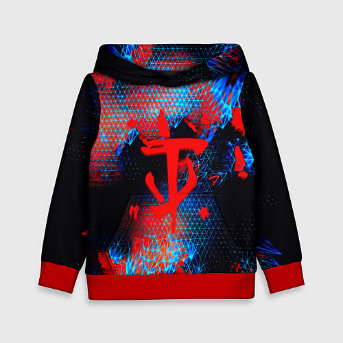 Детская толстовка Doom космическая абстракция / 3D-Красный – фото 1