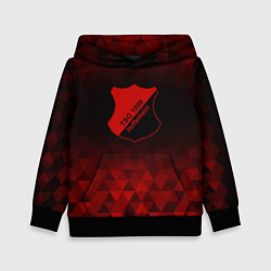 Толстовка-худи детская Hoffenheim red poly, цвет: 3D-черный