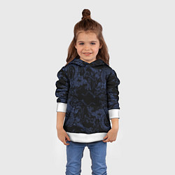 Толстовка-худи детская Синий дракон на черном, цвет: 3D-белый — фото 2
