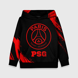 Толстовка-худи детская PSG - red gradient, цвет: 3D-черный