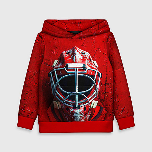 Детская толстовка Маска голкипера на красном / 3D-Красный – фото 1