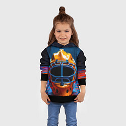 Толстовка-худи детская Маска голкипера, цвет: 3D-черный — фото 2