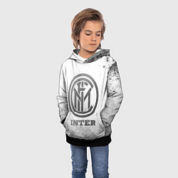 Толстовка-худи детская Inter - white gradient, цвет: 3D-черный — фото 2