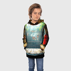 Толстовка-худи детская Ринг под открытым небом, цвет: 3D-черный — фото 2