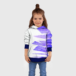 Толстовка-худи детская Color white purple, цвет: 3D-синий — фото 2