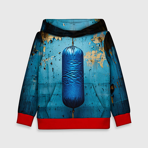 Детская толстовка Синяя боксерская груша / 3D-Красный – фото 1