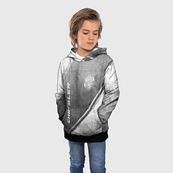 Толстовка-худи детская Chrysler - grey gradient вертикально, цвет: 3D-черный — фото 2