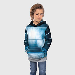 Толстовка-худи детская Ринг в тумане, цвет: 3D-меланж — фото 2