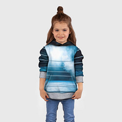 Толстовка-худи детская Ринг в тумане, цвет: 3D-меланж — фото 2