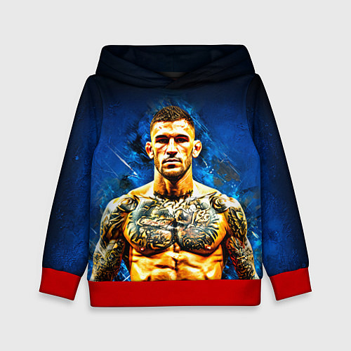 Детская толстовка Дастин Порье на синем / 3D-Красный – фото 1
