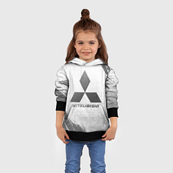 Толстовка-худи детская Mitsubishi - white gradient, цвет: 3D-черный — фото 2