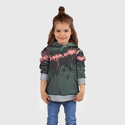 Толстовка-худи детская Гранж потертая текстура, цвет: 3D-меланж — фото 2