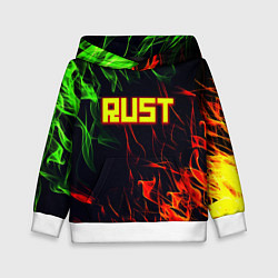 Детская толстовка RUST огненная текстура