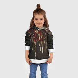 Толстовка-худи детская Стекающий мед - текстура, цвет: 3D-белый — фото 2