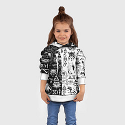 Толстовка-худи детская Monster energy логотипы игр, цвет: 3D-белый — фото 2