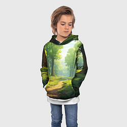 Толстовка-худи детская Fabulous forest, цвет: 3D-белый — фото 2