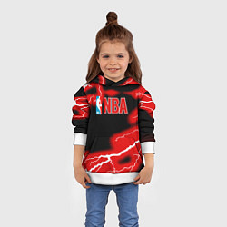 Толстовка-худи детская NBA шторм, цвет: 3D-белый — фото 2