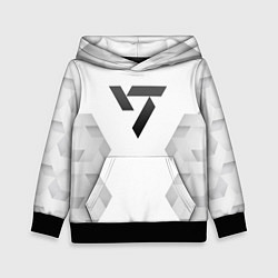 Толстовка-худи детская Seventeen white poly, цвет: 3D-черный