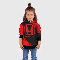 Толстовка-худи детская Honda - red gradient, цвет: 3D-черный — фото 2